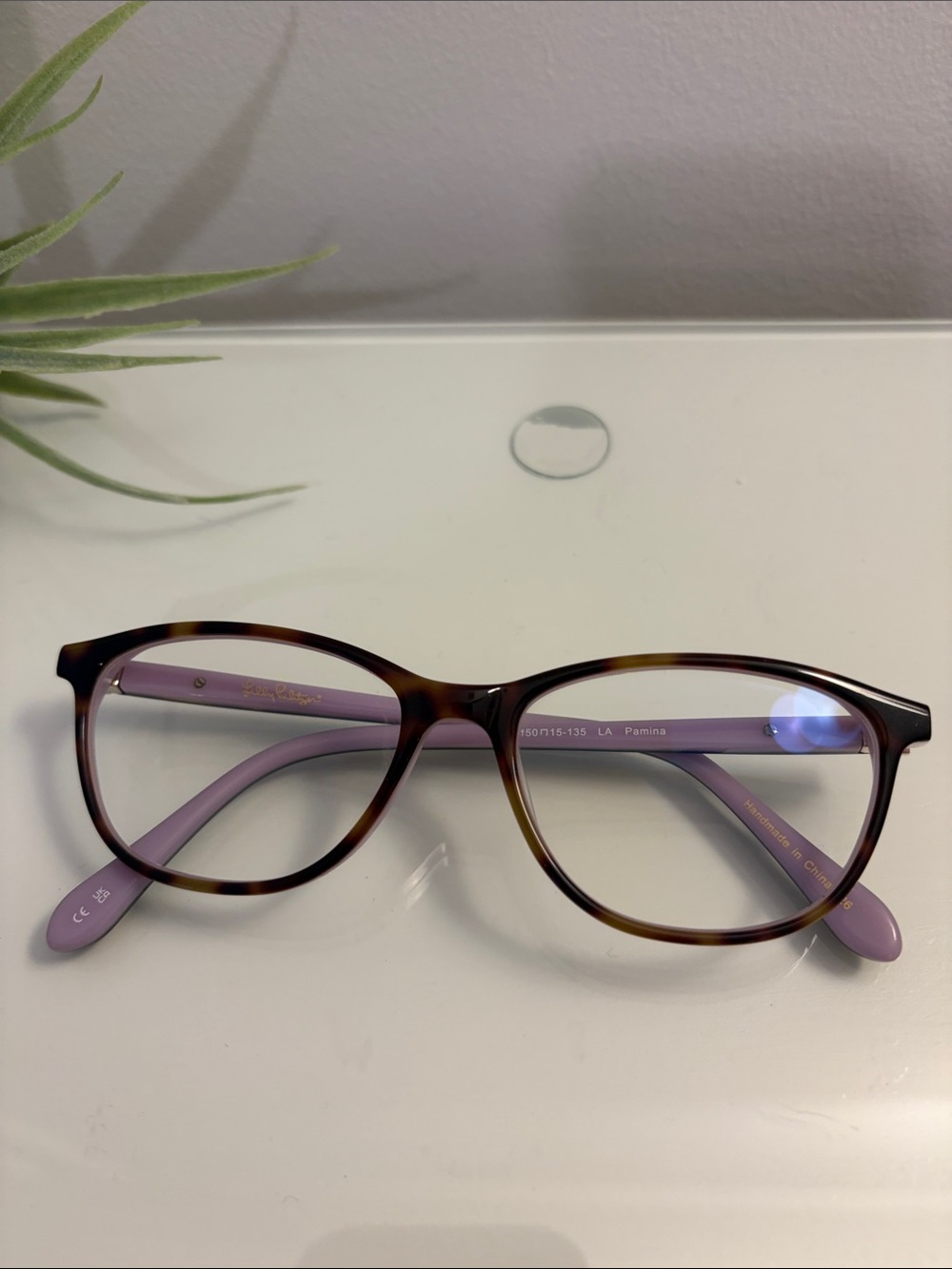 Girls Lilly Pulitzer Tortoise/Lavender Glasses Frames with original case